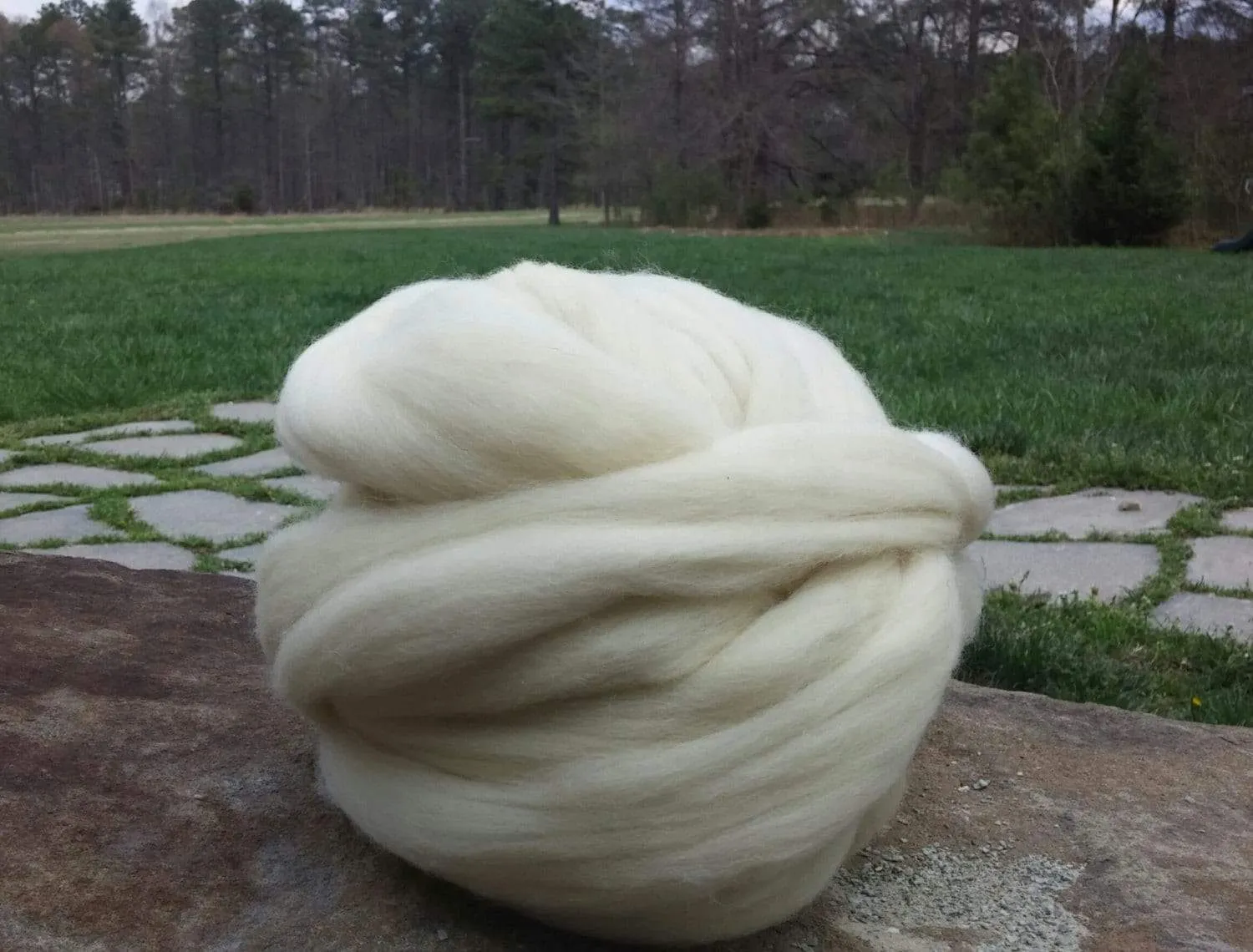 White Wool Top Roving Fiber Spinning, Undyed Wool Roving, Wool For Spinning, Wool For Felting, Wool For Chunky Knit Blanket