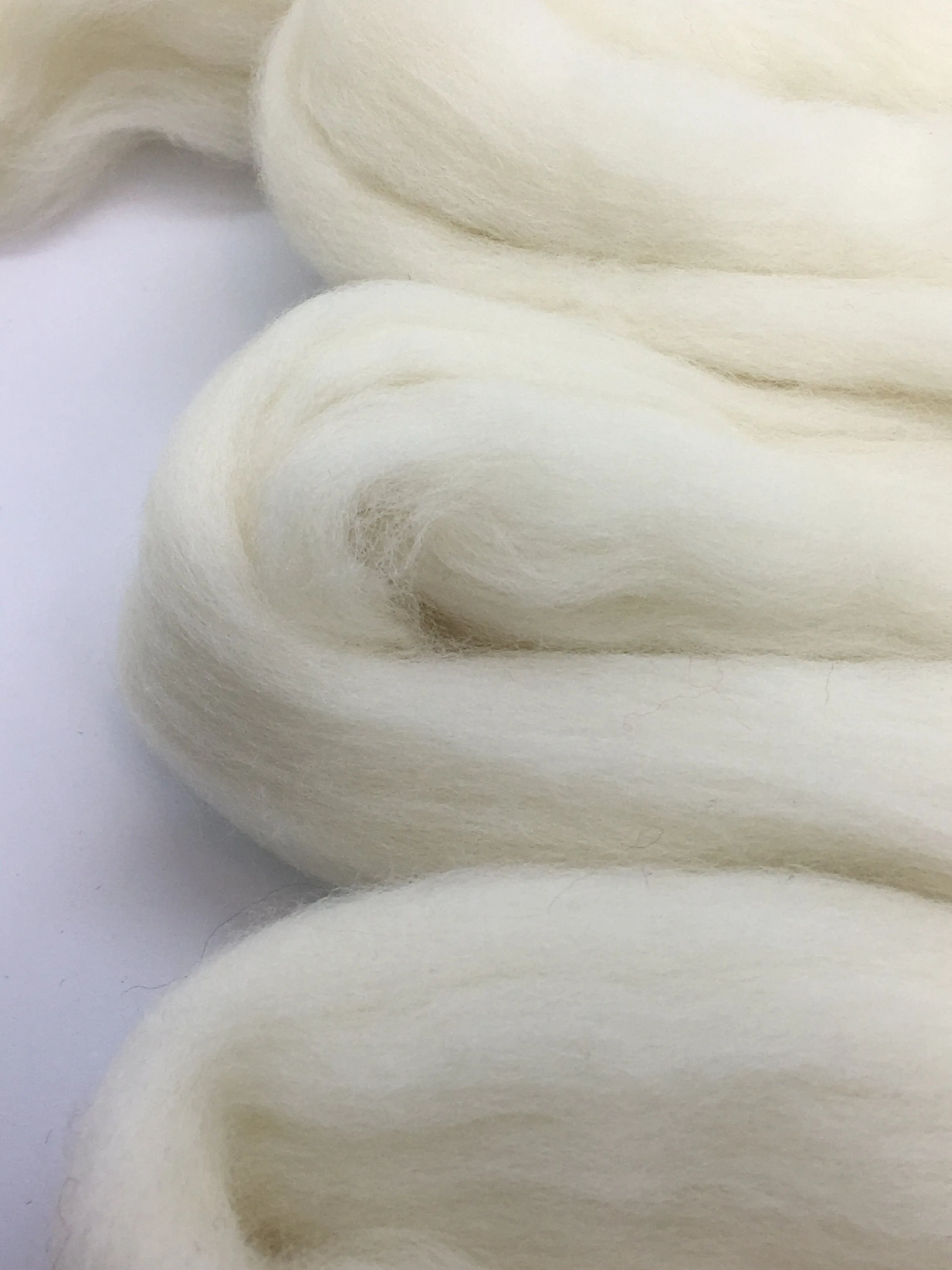 White Wool Top Roving Fiber Spinning, Undyed Wool Roving, Wool For Spinning, Wool For Felting, Wool For Chunky Knit Blanket