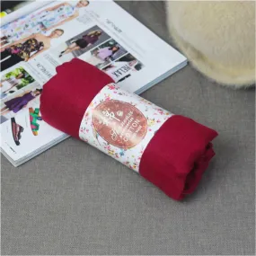 Wine Red Extra Large Cotton Scarf, Oversize Sunscreen Travel Scarf, Lightweight Solid Color Gauze