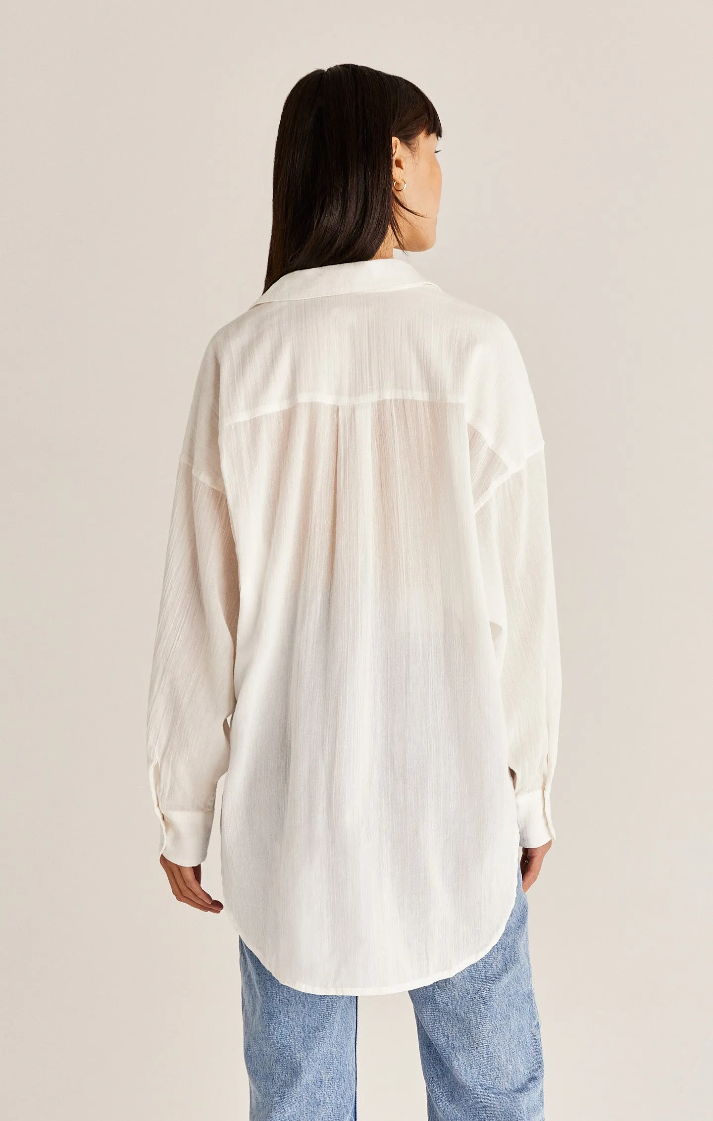 Z Supply Lalo Button Up Top - White