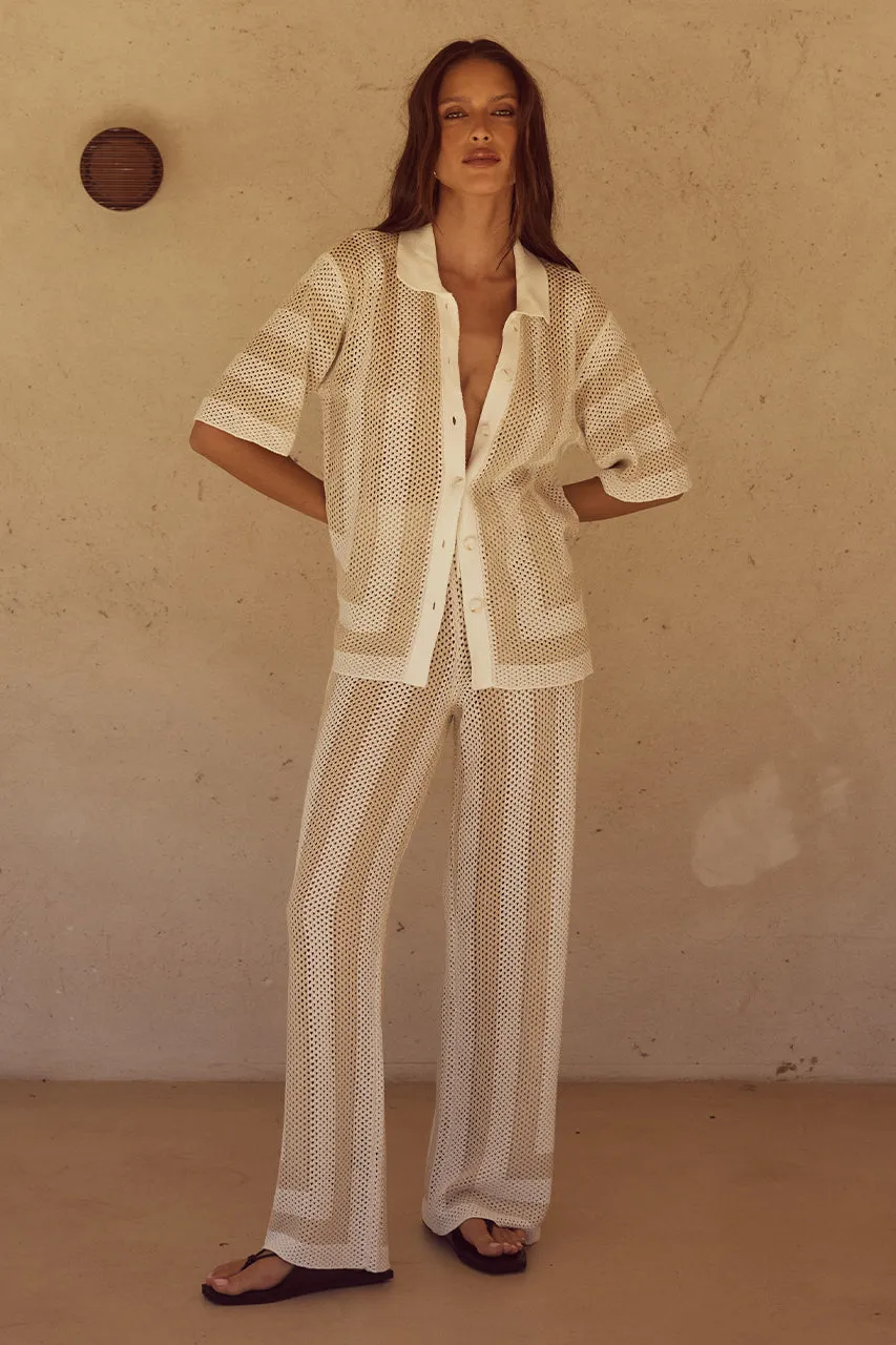 ZIGGY PANT - WHITE/SAND